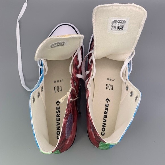 Converse Chuck Taylor All Star Hi 'Tie Dye Color-Block' Men's Sneaker  - Size: 9 - Picture 11 of 15